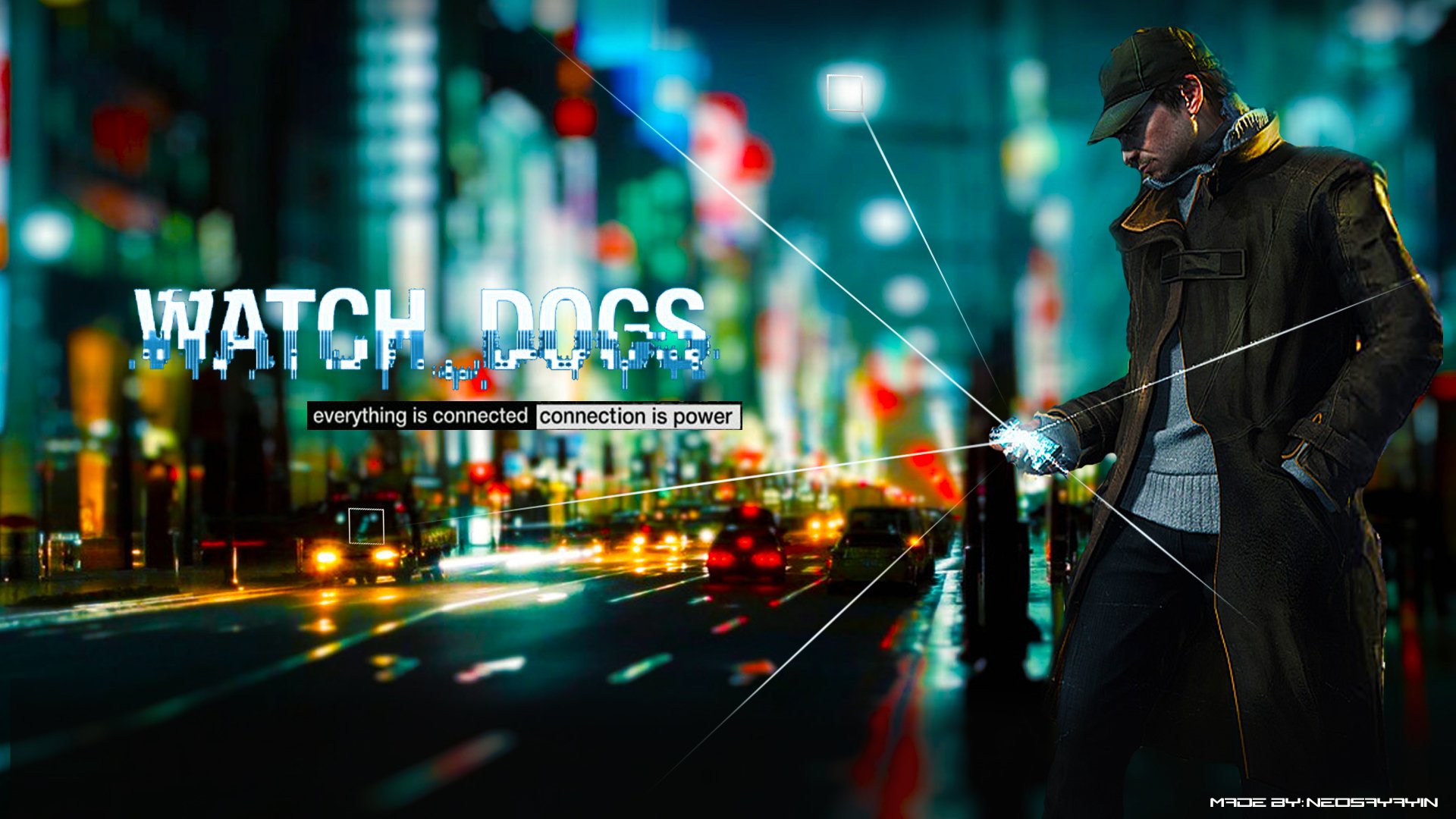 watch dogs watch dogs aiden pierce spiel 2012 kerl mann maske pistole nachtflagge regen