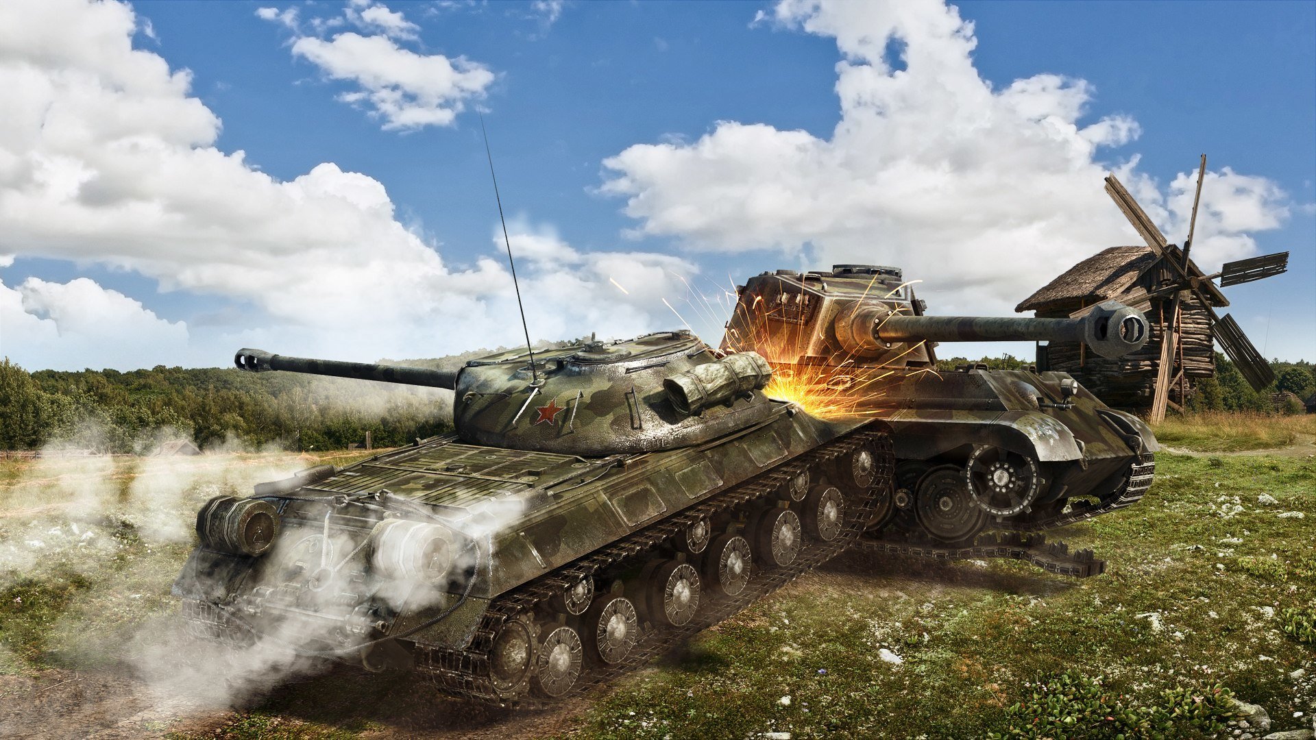 wot world of tanks wargaming.net czołgi czołg is-3 kt pzkpfw vib tiger ii młyn