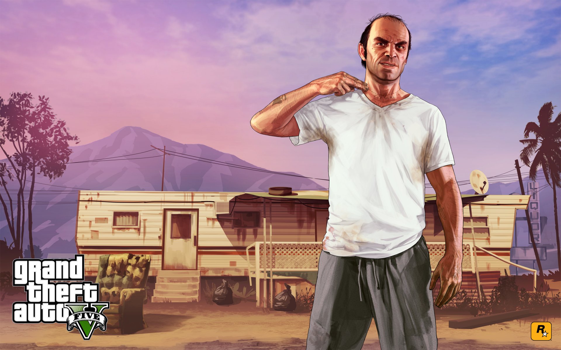 grand theft auto v gta5 trevor phillips mężczyzna bandin narkoman