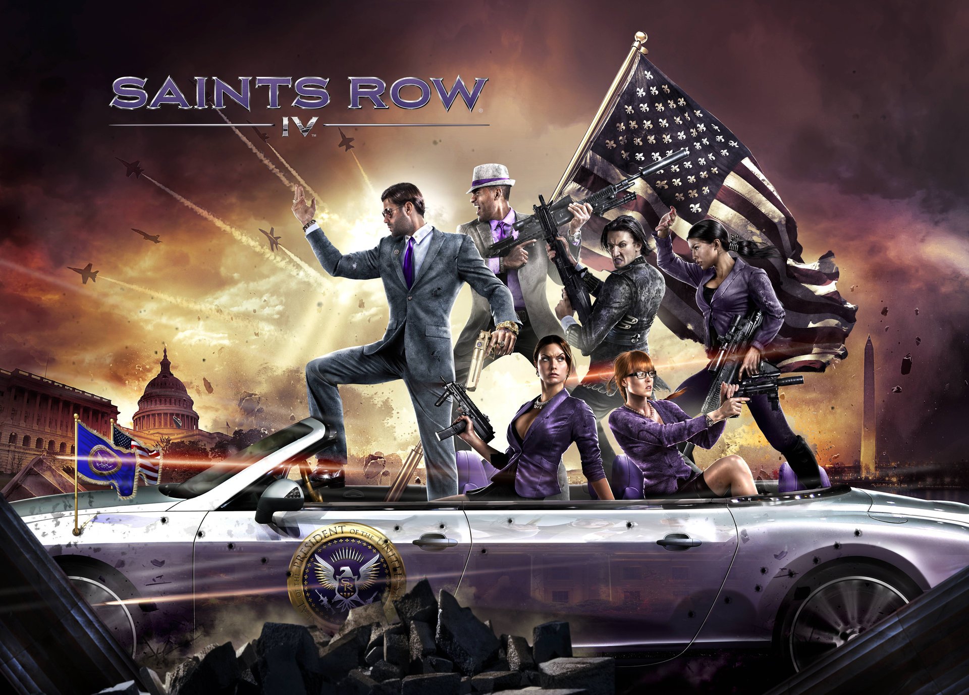 flag car characters washington weapon deep silver saints row 4