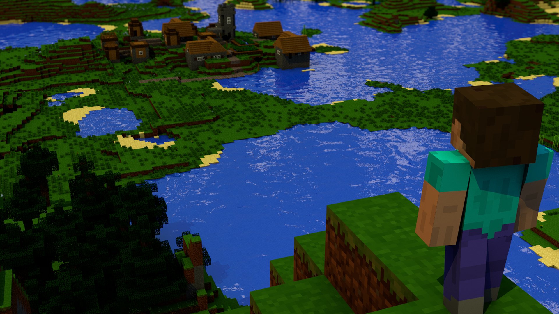 minecraft minecraft paysage cube