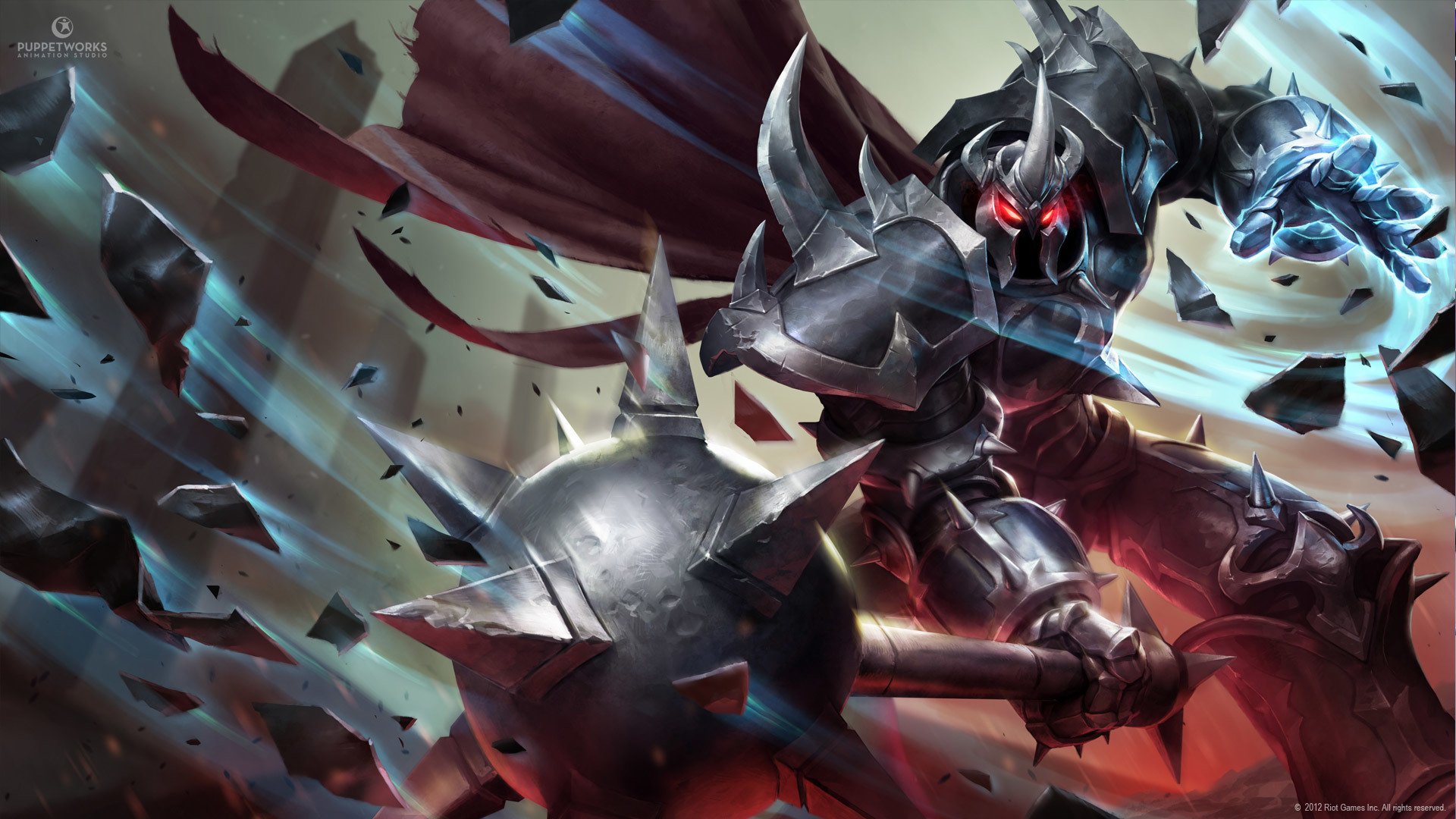 league of legends lol mordekaiser warrior armour studs mace strike