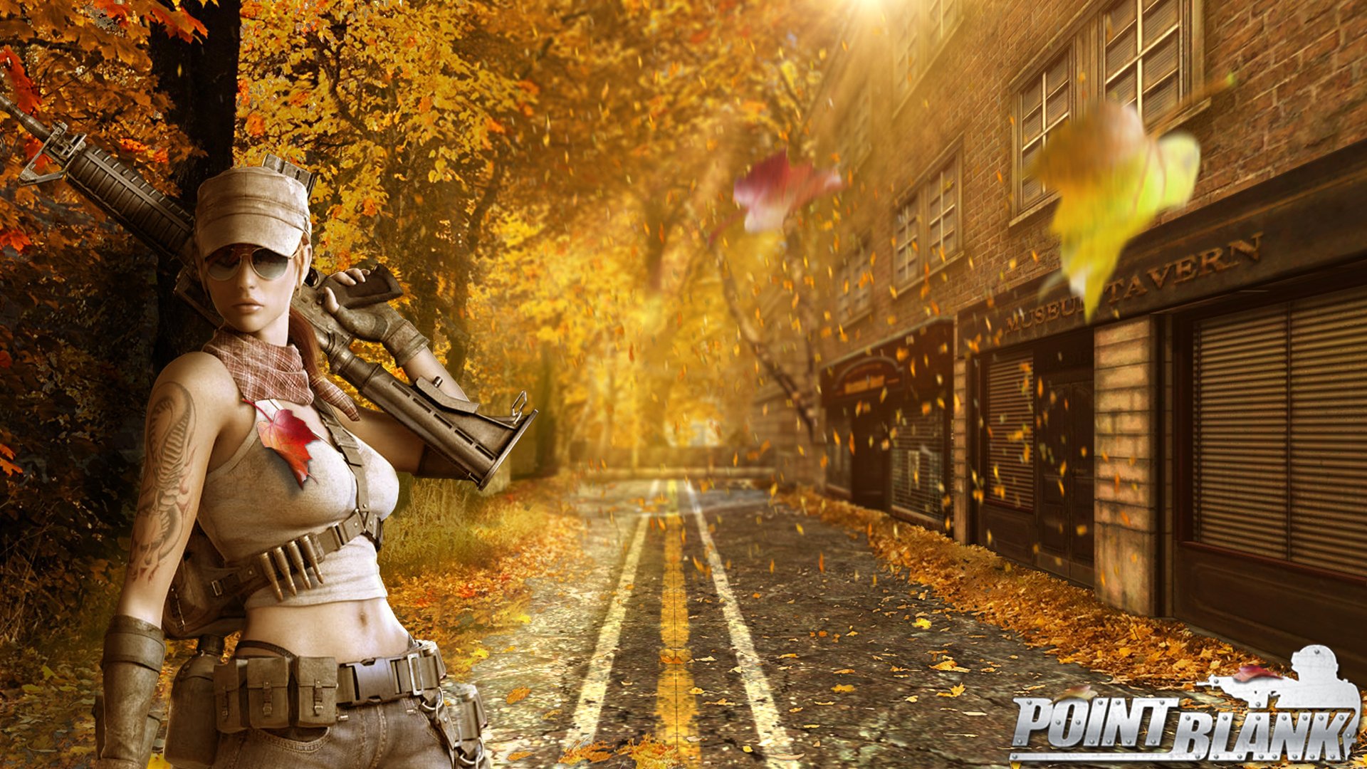 pointblank midtown autumn viper loadscreen point blank adder girl weapon m4 pb pb