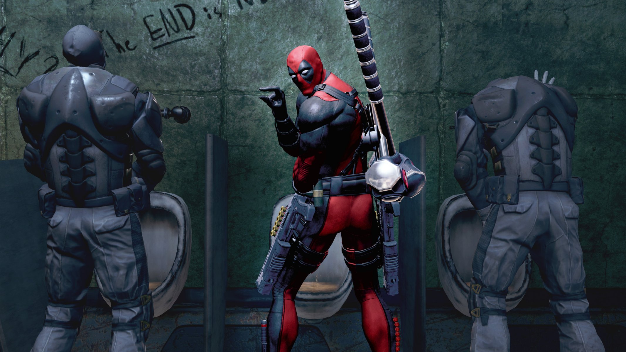 wade wilson marvel deadpool: the game deadpool anti-héros toilettes armes