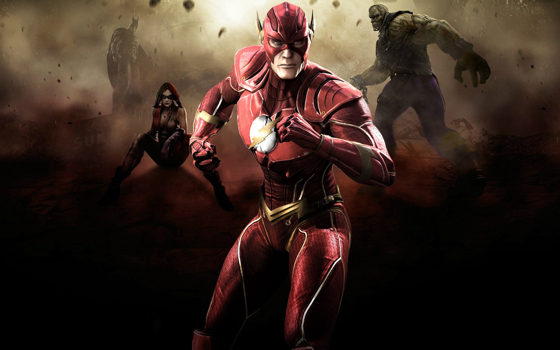 flash lutte batman injustice: dieux parmi nous harley quinn solomon grundy dc