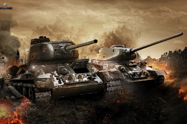 Foto dal gioco World of Tanks: t-34, t-34-85