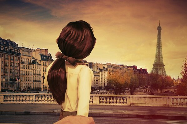 Игра девушка хвостик в Париже