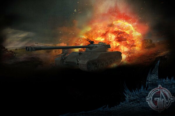 En la foto del juego World of tanks