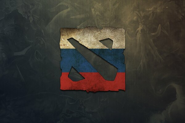 Bandiera della Russia sotto forma di logo Dota2