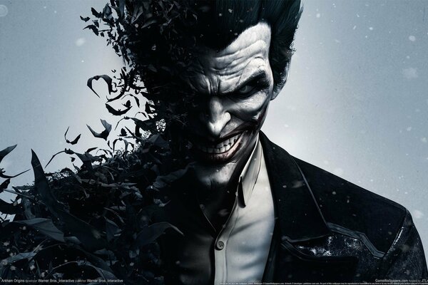 Arte spaventosa dell uomo simile al Joker