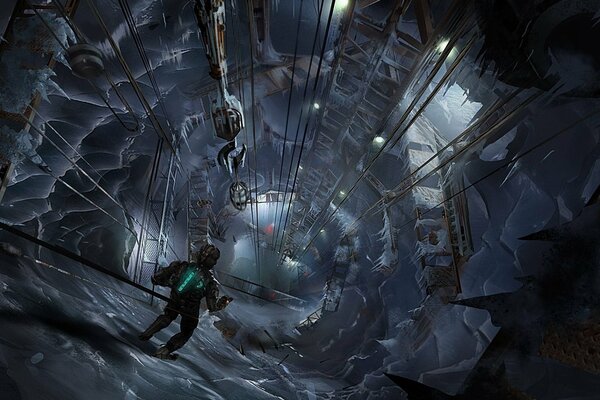 Arte dead space 3. Electronic arts. Isaac Clarke en la armadura