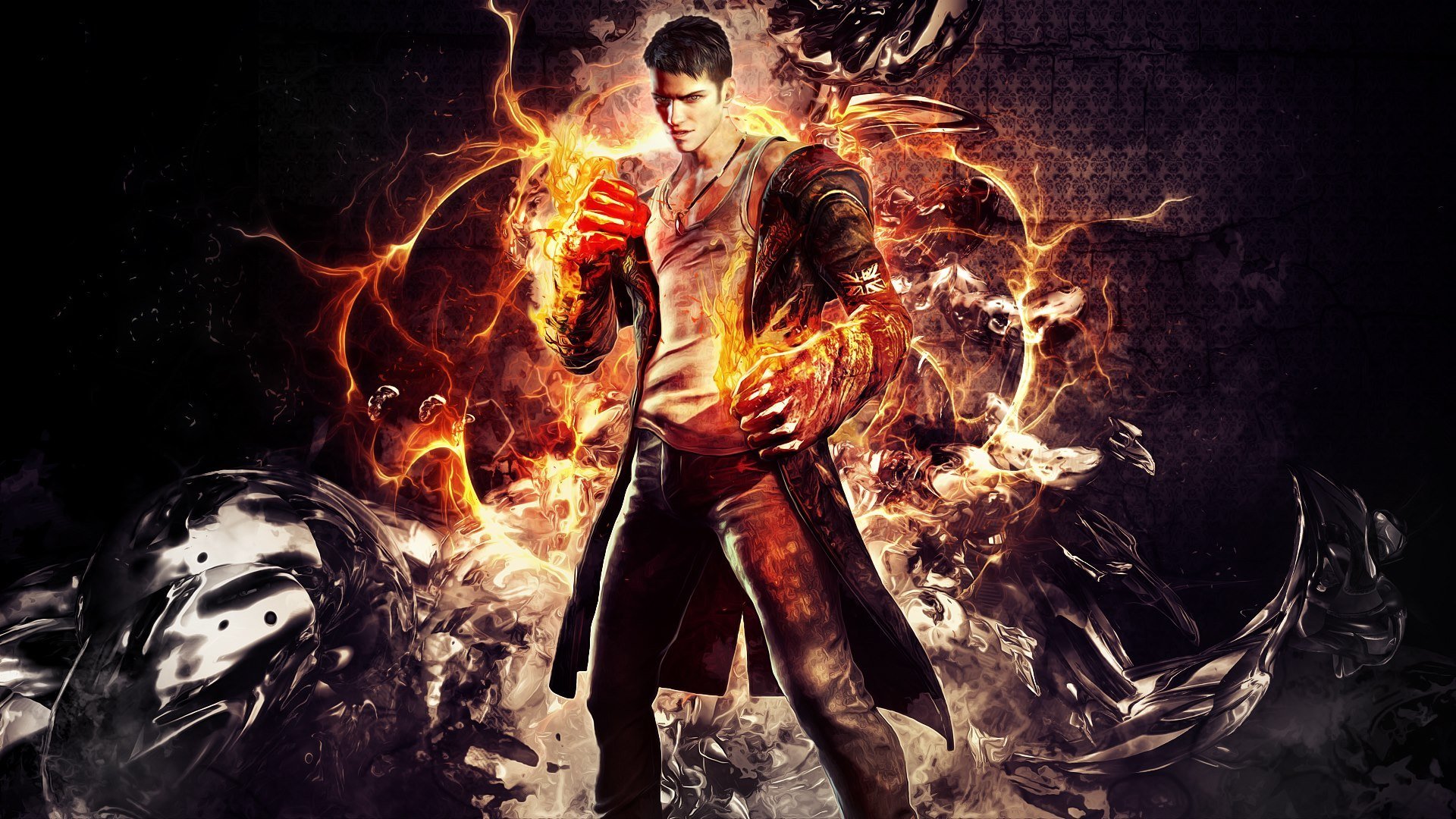 dmc devil may cry 5 démon papier peint dante poings erics