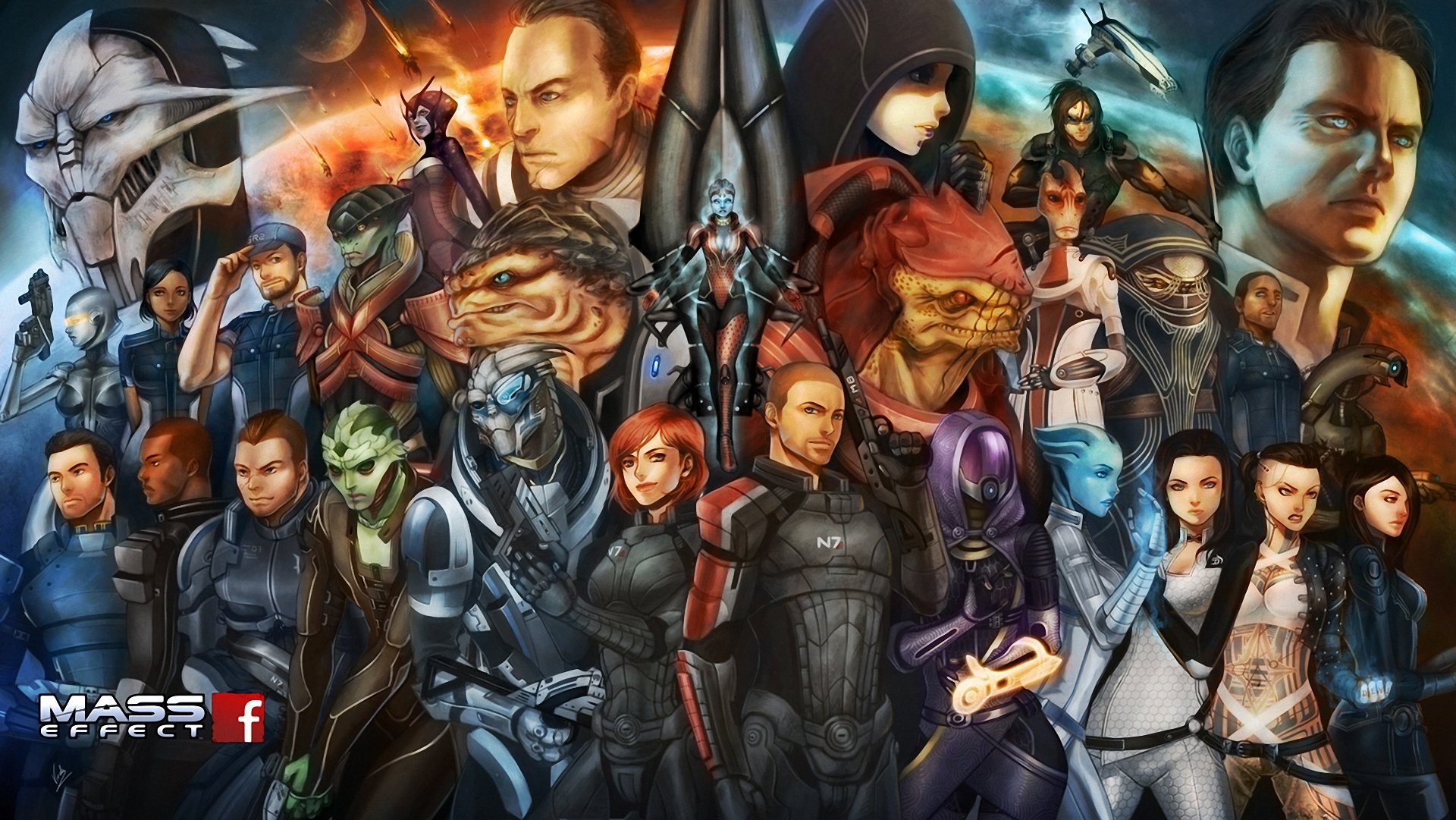 fan art mass effect personajes reaper shepard cerberus normandía samara legión aria t loak denotar hombre garrus vacariana tali tsoru miranda lawson john liara t soni nido mordin jeff bromista goto ender tan kayden alenk