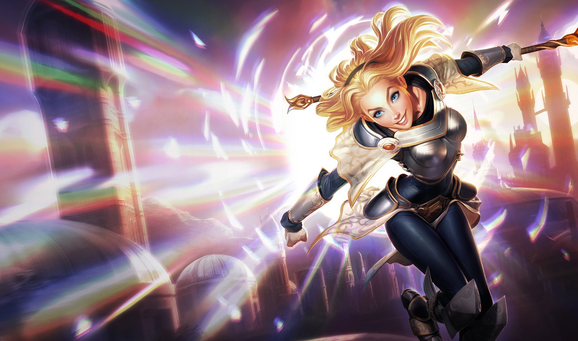 league of legends lol deluxe maga armatura bastone magia castello luce