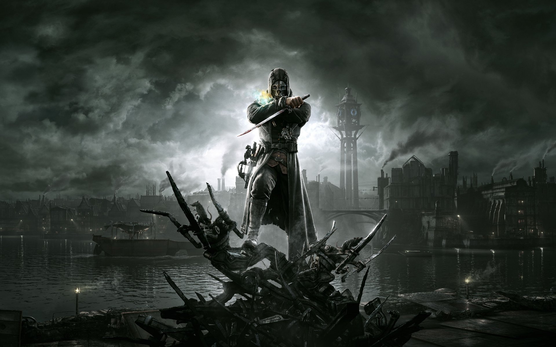 dishonored corvo assassin s killer bodyguard danuoll town dagger hood tower