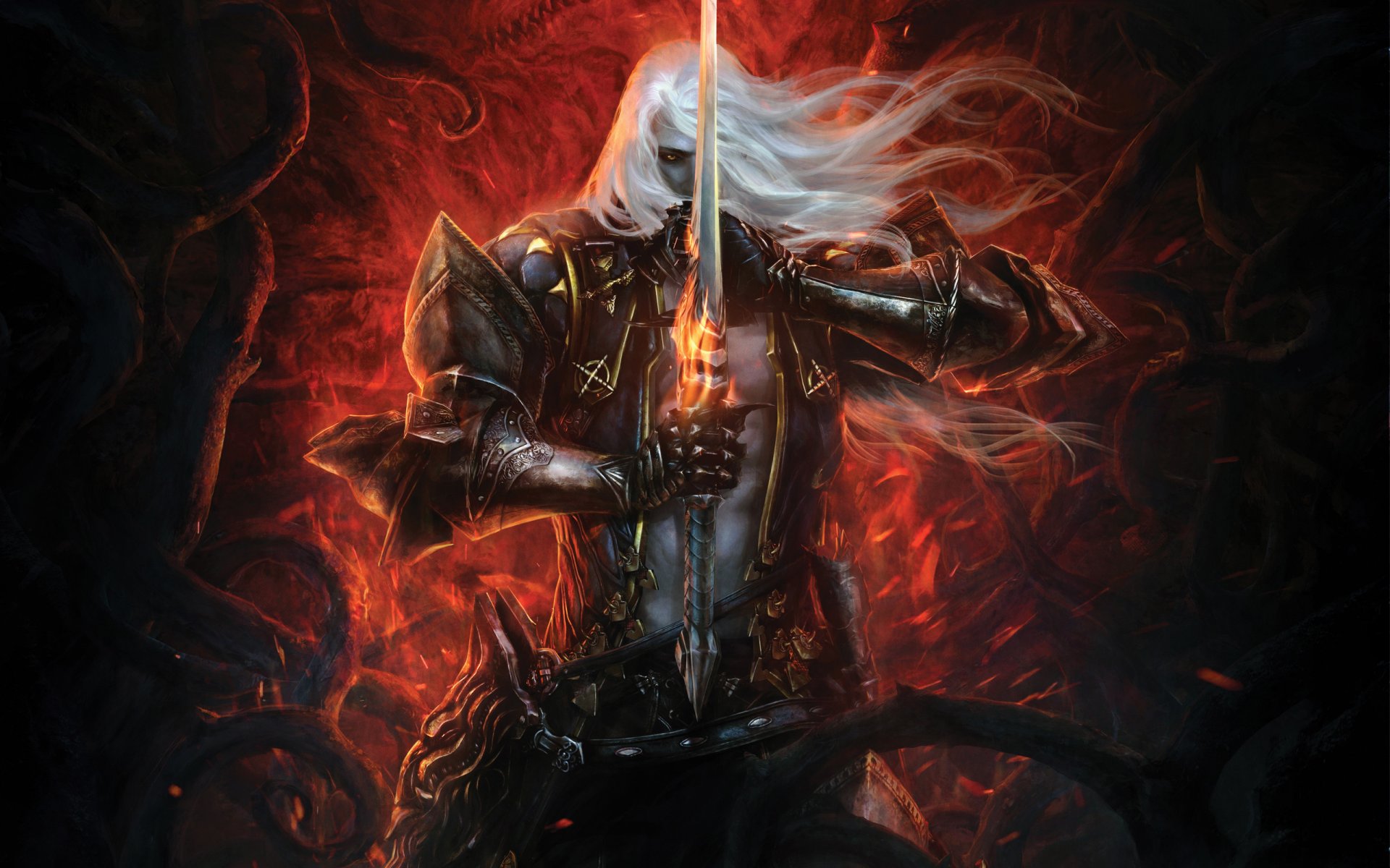 castlevania : Lords shadow-Mirror of fate alucard sword armor alucard adrian farenheight tepes alucard adrian fahrenheit tepes vampire nintendo 3ds art art