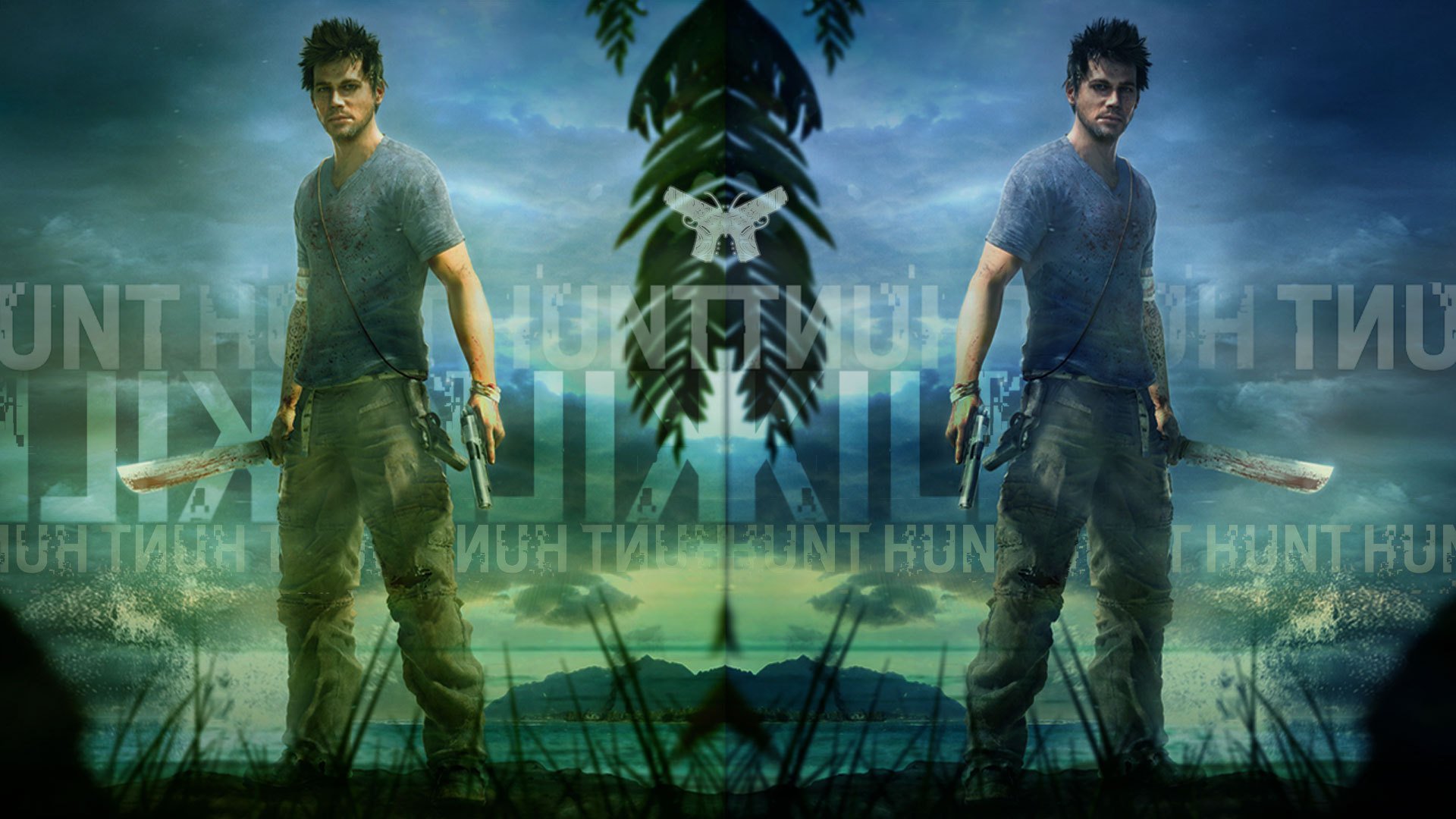 far cry 3 jason brody morze chmury maczeta pistolet