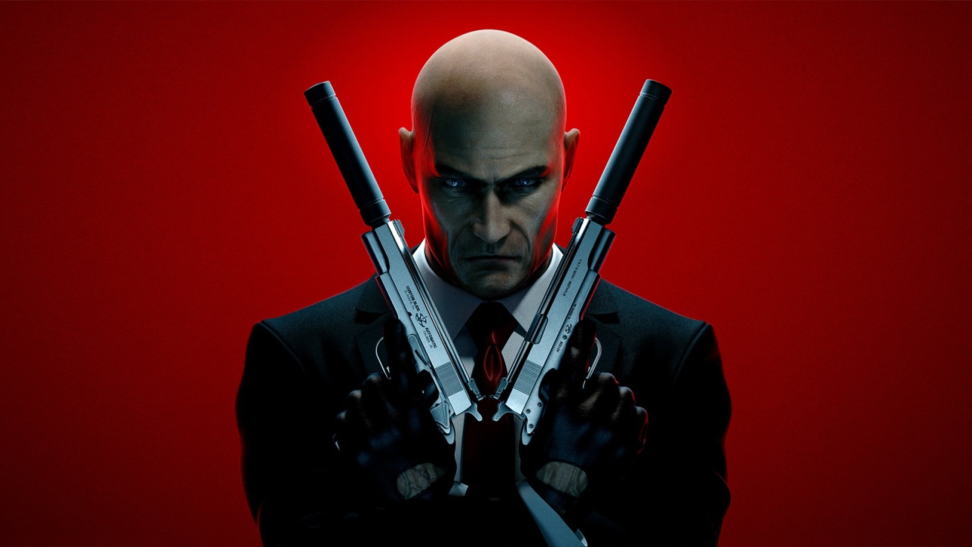 hitman: absolution tueur à gages agent 47 quarante-septième chauve gants veste cravate arme silverballer silencieux