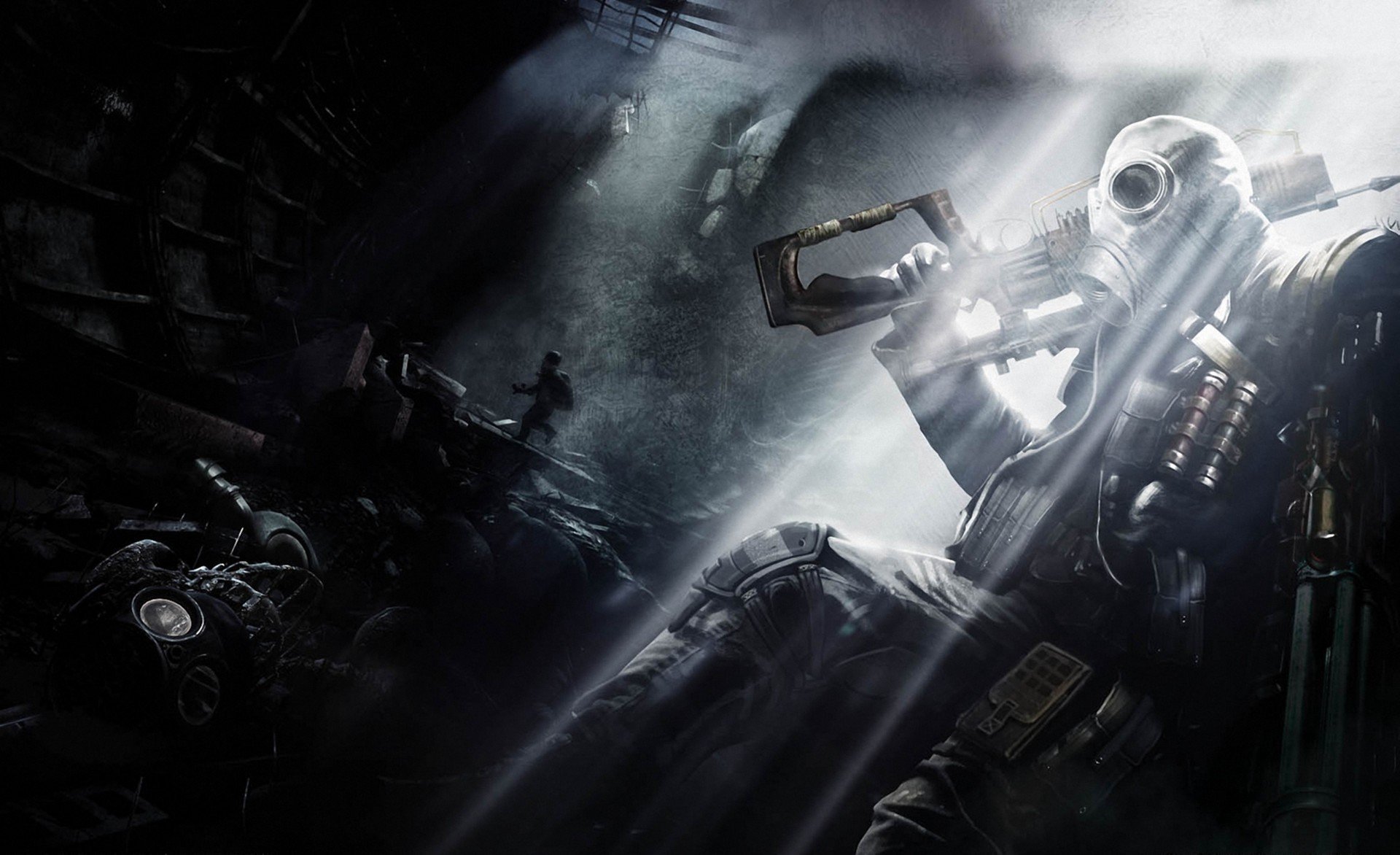 metro: last light subway man weapon mask light