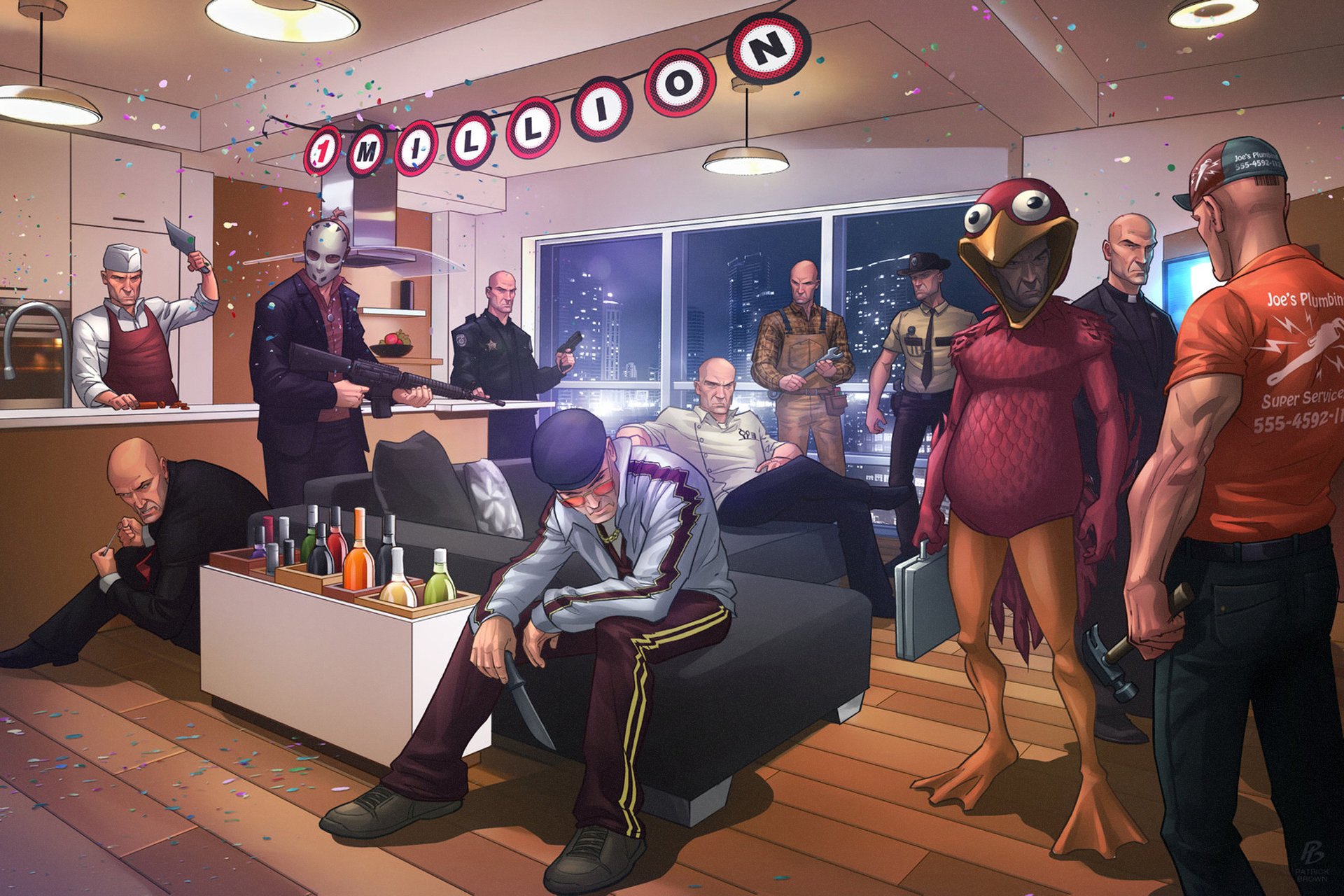 hitman 1 million fans urlaub patrick brown killer