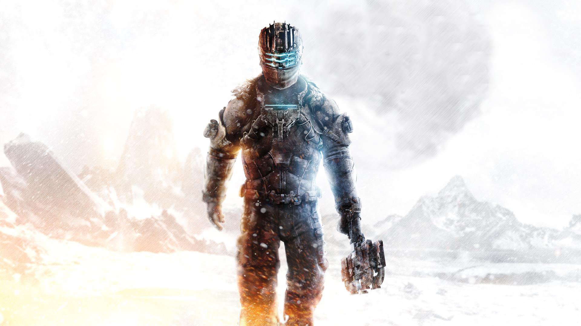 dead space 3 dead space 3 isaac clarke isaac clarke weapons cutter armor snow mountains tau volantis tau volanti