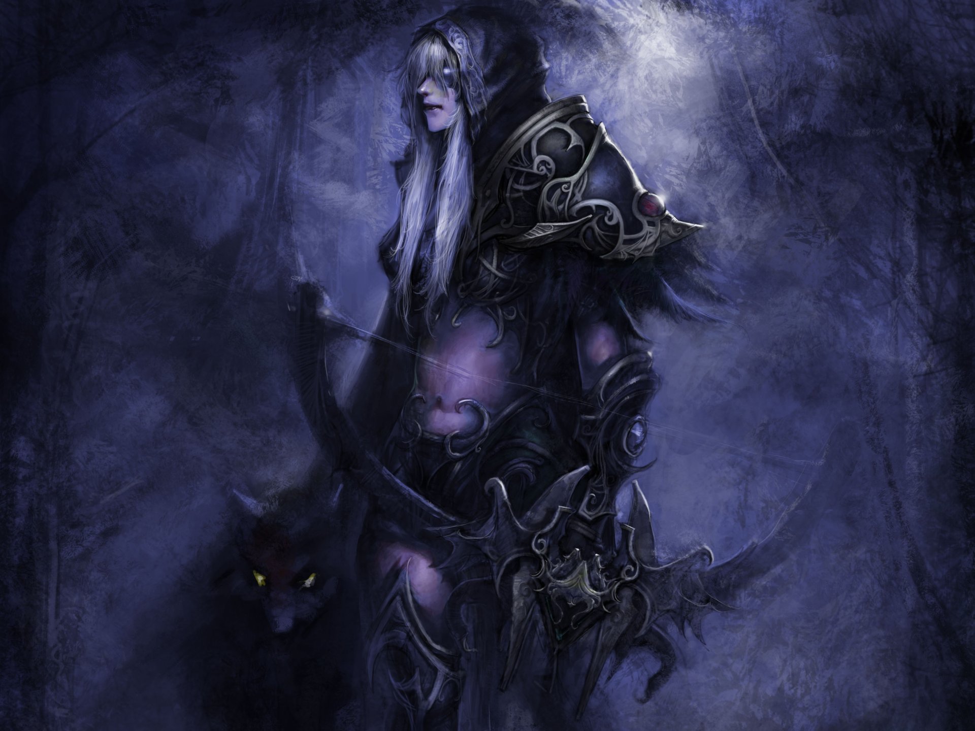 world of warcraft wow elfe armure arc capot animal