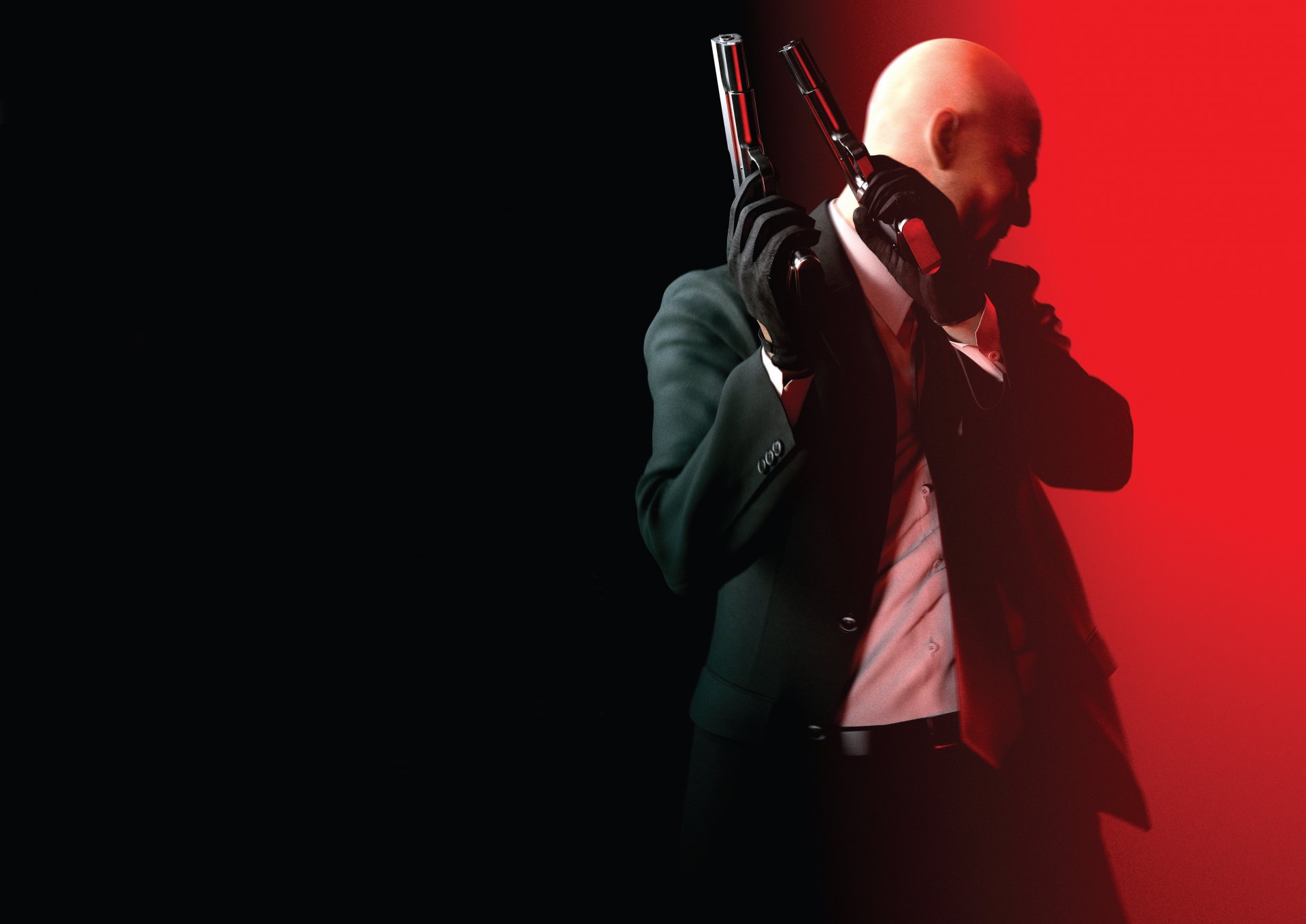 hitman: absolution tueur à gages agent 47 quarante-septième chauve gants veste arme silverballer chemise io interactive square enix cravate rouge