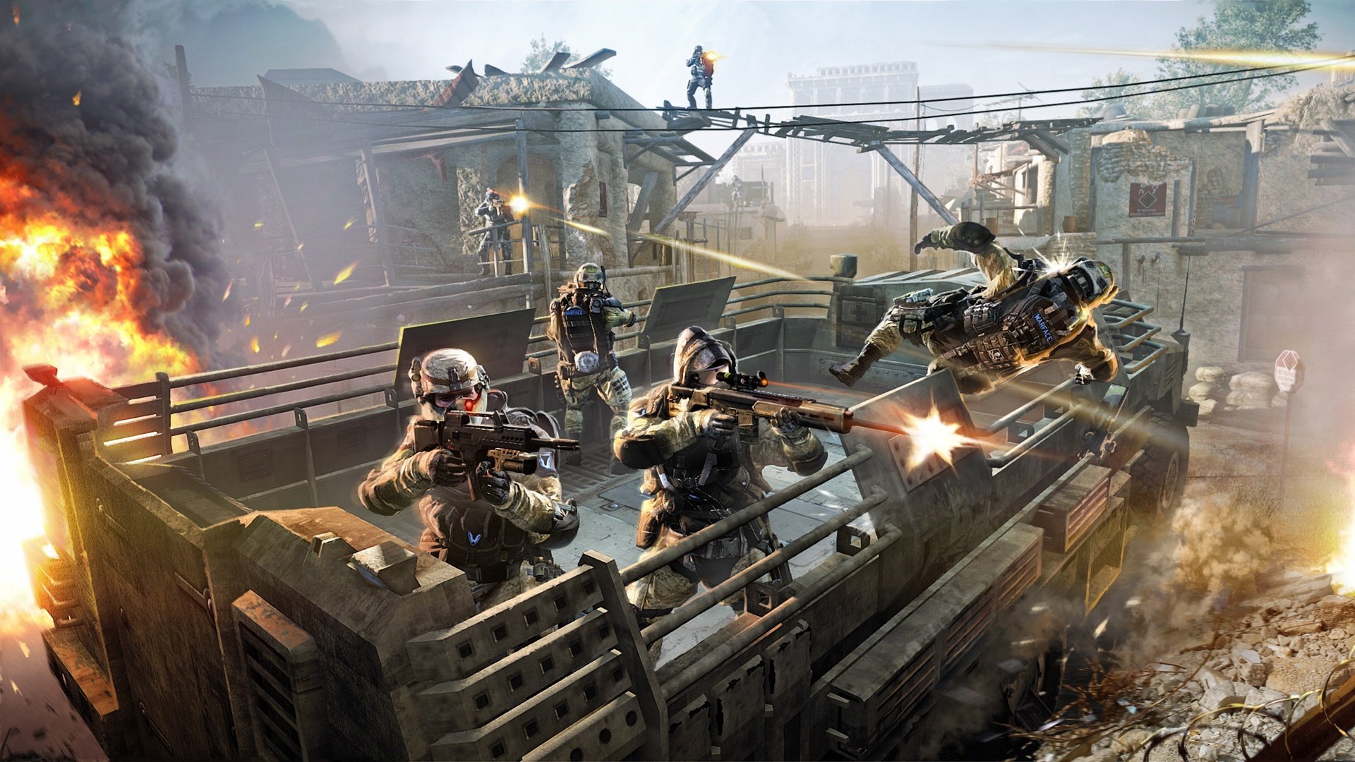 warface mmofps soldats combattants équipe blackwood arme escarmouche sniper ingénieur stormtrooper medic crytek