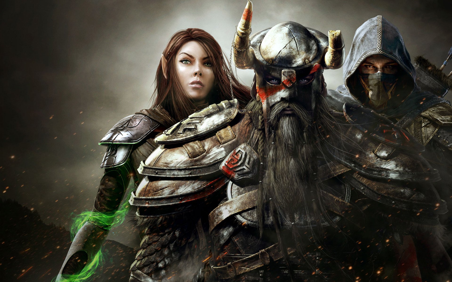 the elder scrolls online mädchen männer magier krieger attentäter kapuze helm magie