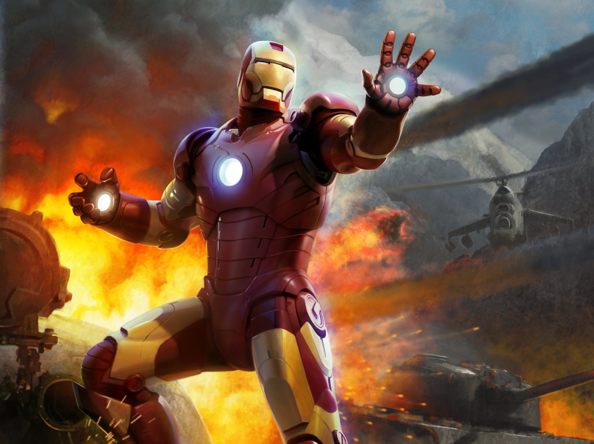 iron man-jeux vidéo iron man hélicoptère réservoir robert downey jr. robert downey jr. tony stark