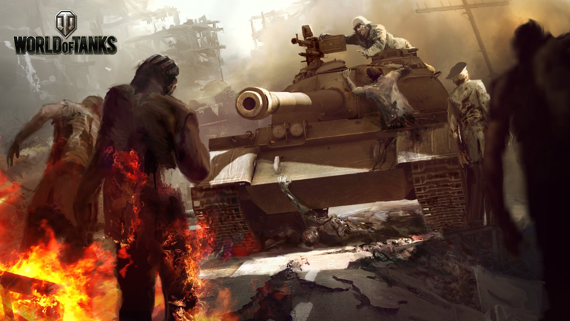 world of tanks wargaming net wot feu flamme zombie réservoir