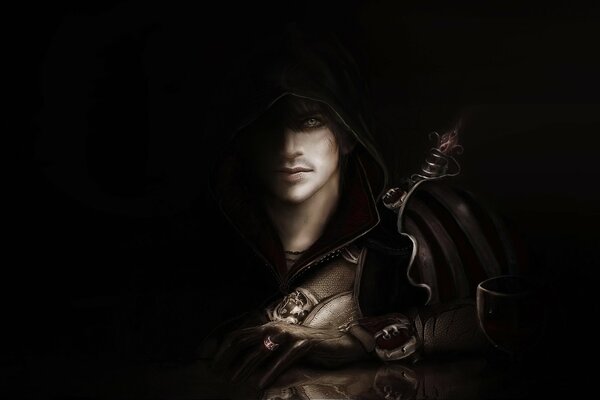 Black hooded man wallpaper