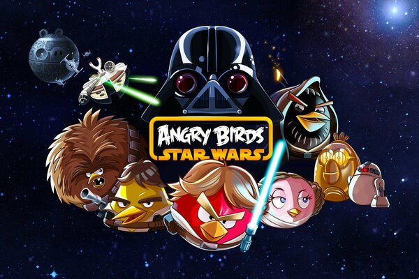 Juego de ordenador Angry Birds serie Star Wars