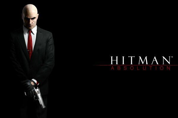 Hitman auf schwarzem Hintergrund mit Logo