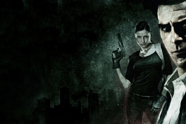 Max Payne e Mona Sax con le pistole