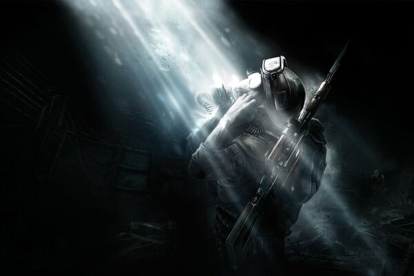 Metro last light w masce gazowej