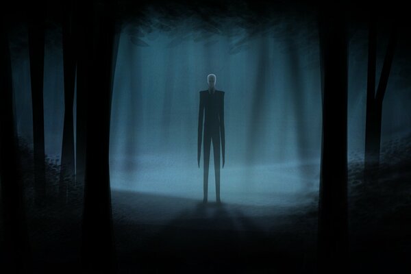 A scary figure with long limbs