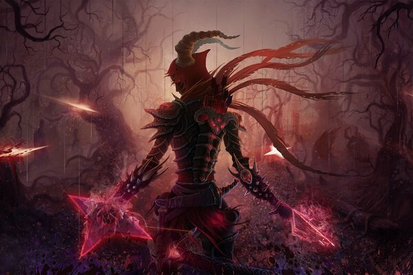 Art diablo 3 démon en rouge