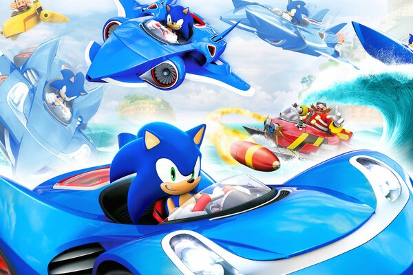 Sonic chooses vehicles to match himself - fast and energetic