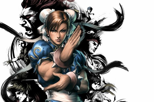 Schönes Mädchen von Street fighter