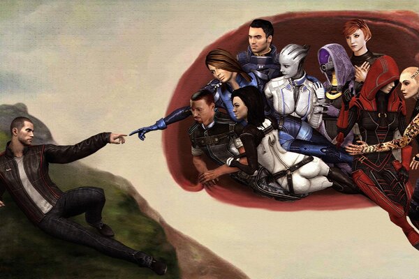 Création artistique d Adam avec les personnages de n7
