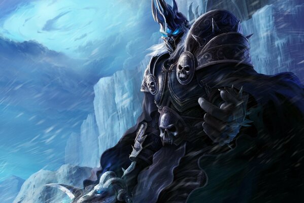 World of warcraft the lich king in winter in ice