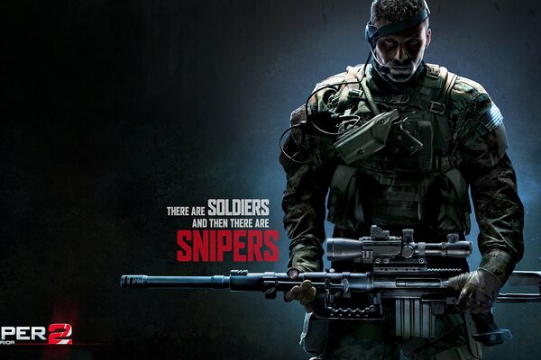 Soldat de tireur d élite en armure de sniper: ghost warrior 2