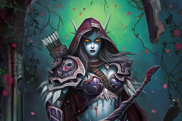 La elfa Sylvanas Windrunner de Warcraft