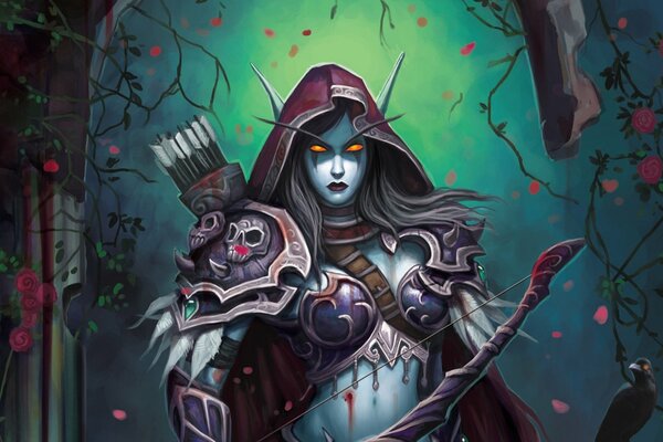 L elfo Silvana Windrunner di Warcraft