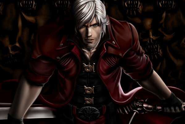 Art Dante mit einem Schwert in der Hand aus dem Spiel devil may cry