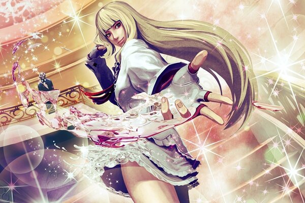 Fille en jupe anime pour économiseur d écran de téléphone