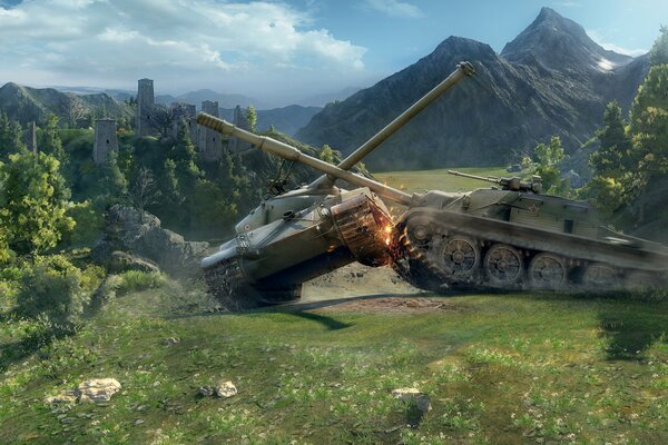 Clash of tanks dans le jeu wot