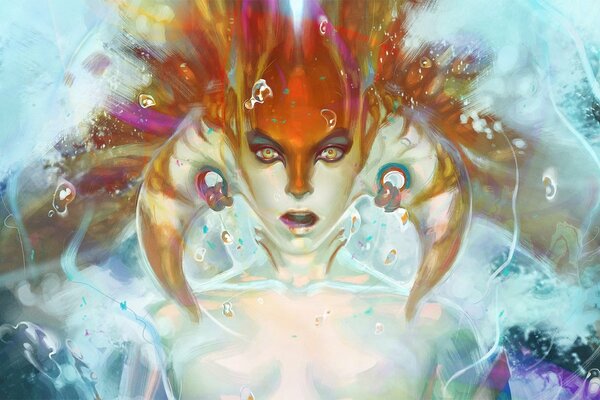 Arte del juego Dota 2. Cara de sirena