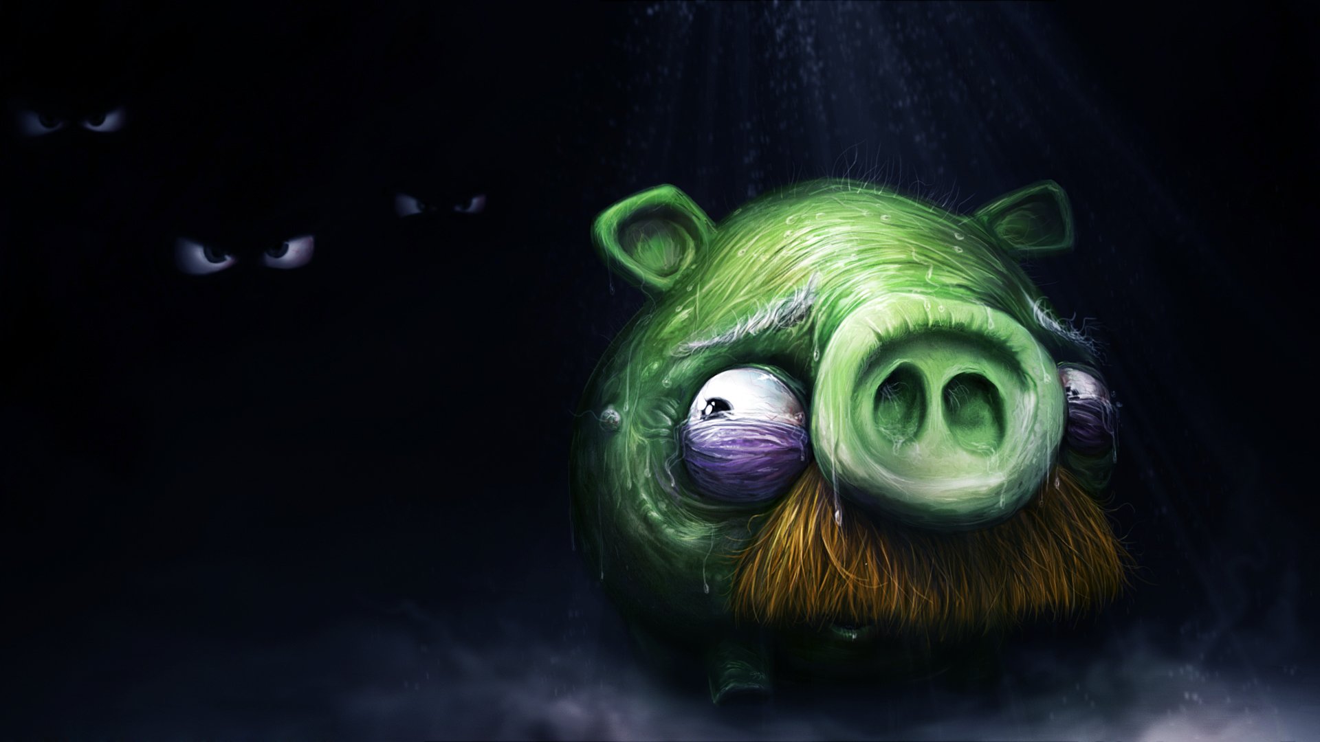 Зелёная свинья из Angry Birds